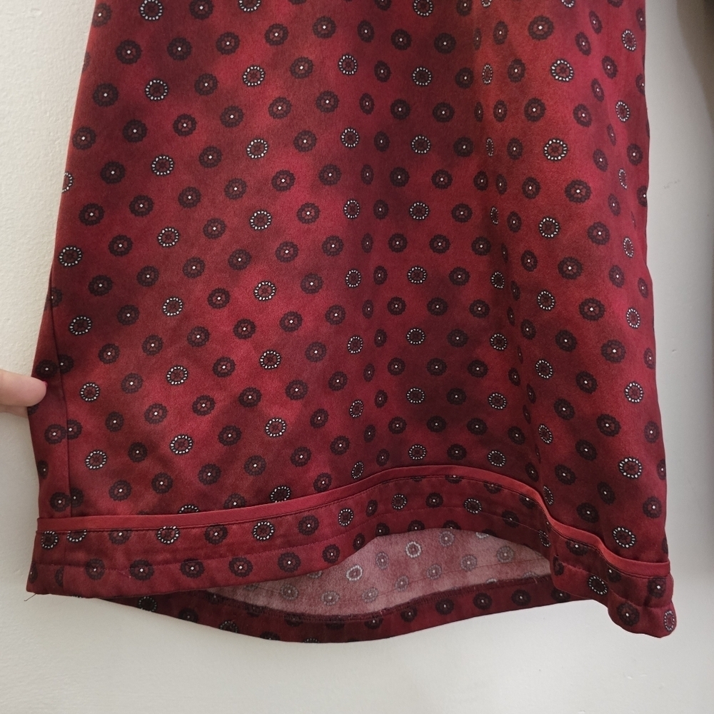 Lane Bryant Burgundy Red Printed Wide Leg Pants By Glamour X Size 22 - Picture 11 of 12